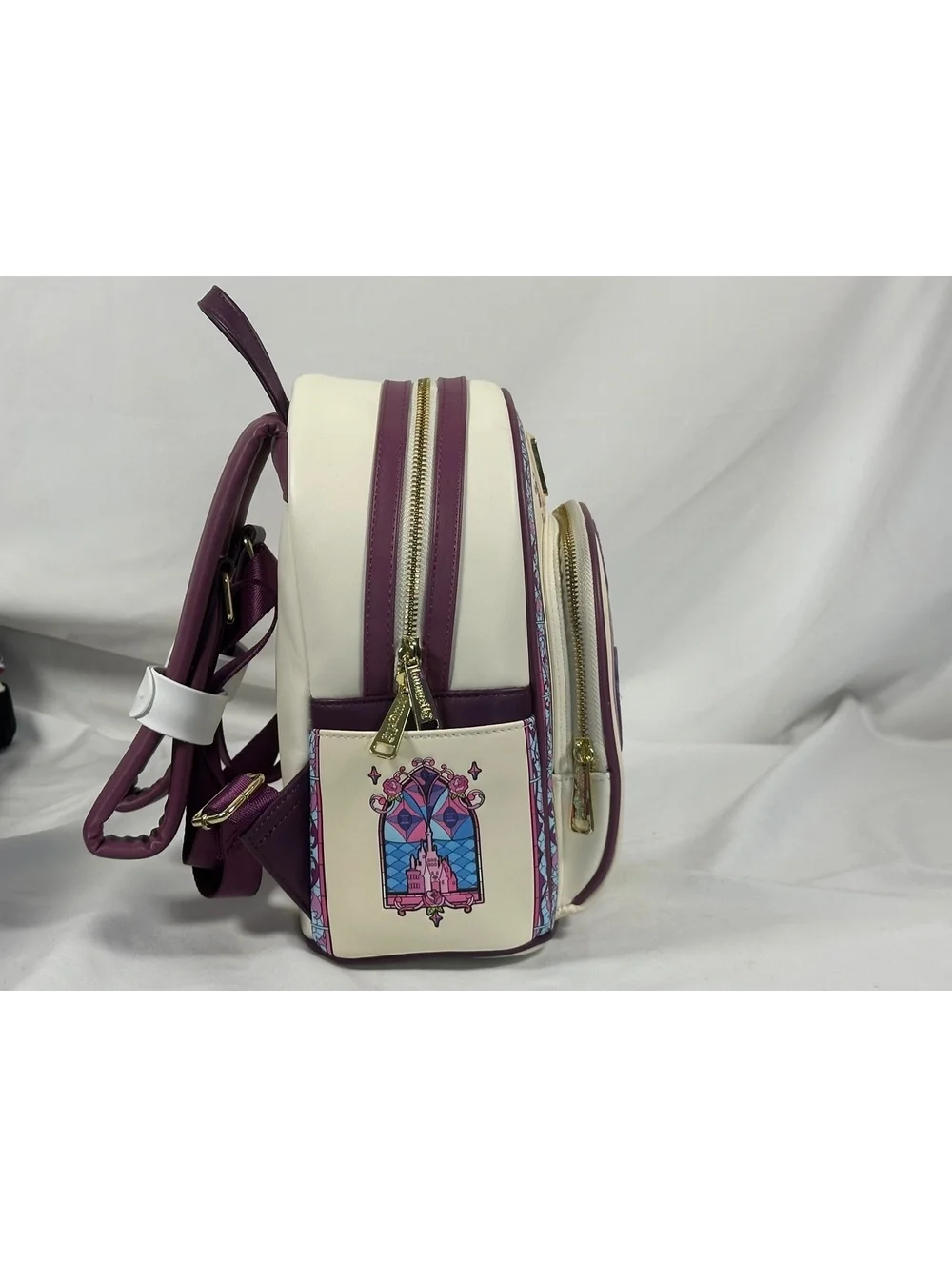 Loungefly Disney Beauty and the Beast Belle Stained Glass Mini Backpack